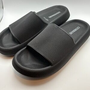 Cushionaire Women's Recovery  Black Feather Slip On Slides  - US10 Athletic‎